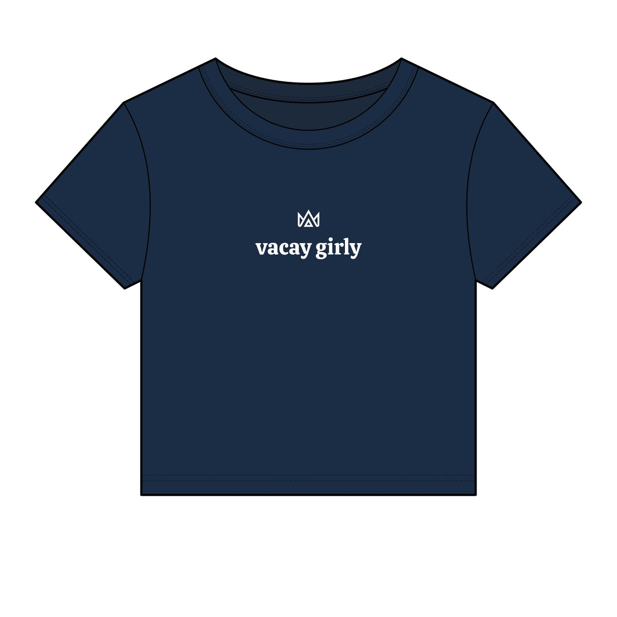 vacay girly Women's Micro Rib Baby Tee