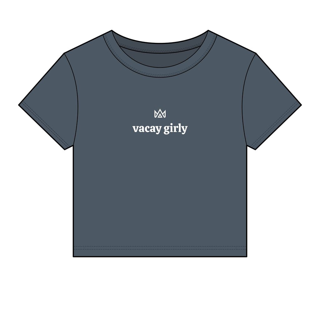 vacay girly Women's Micro Rib Baby Tee