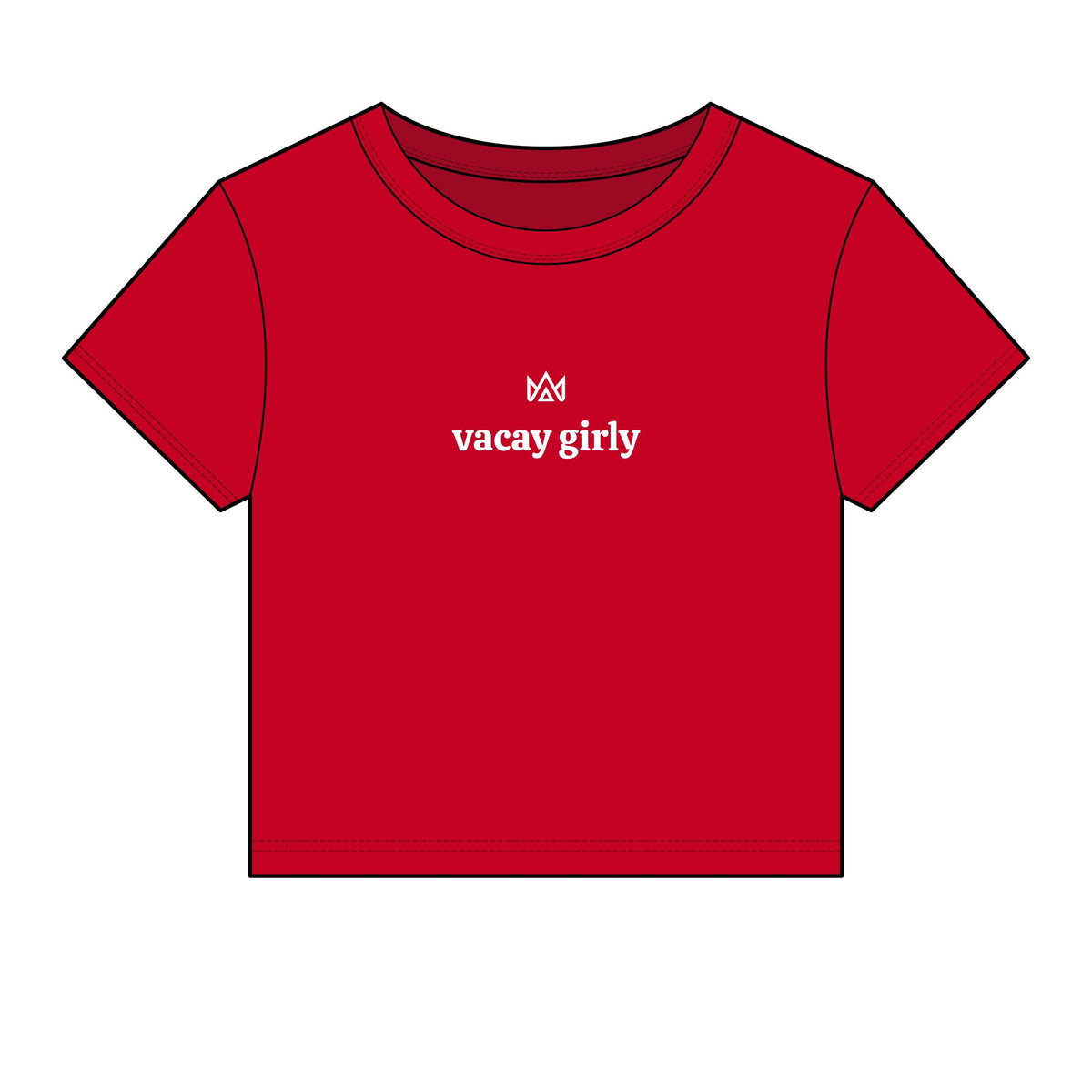 vacay girly Women's Micro Rib Baby Tee