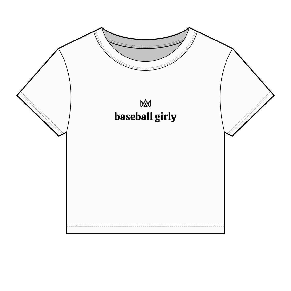 baseball girly Women's Micro Rib Baby Tee