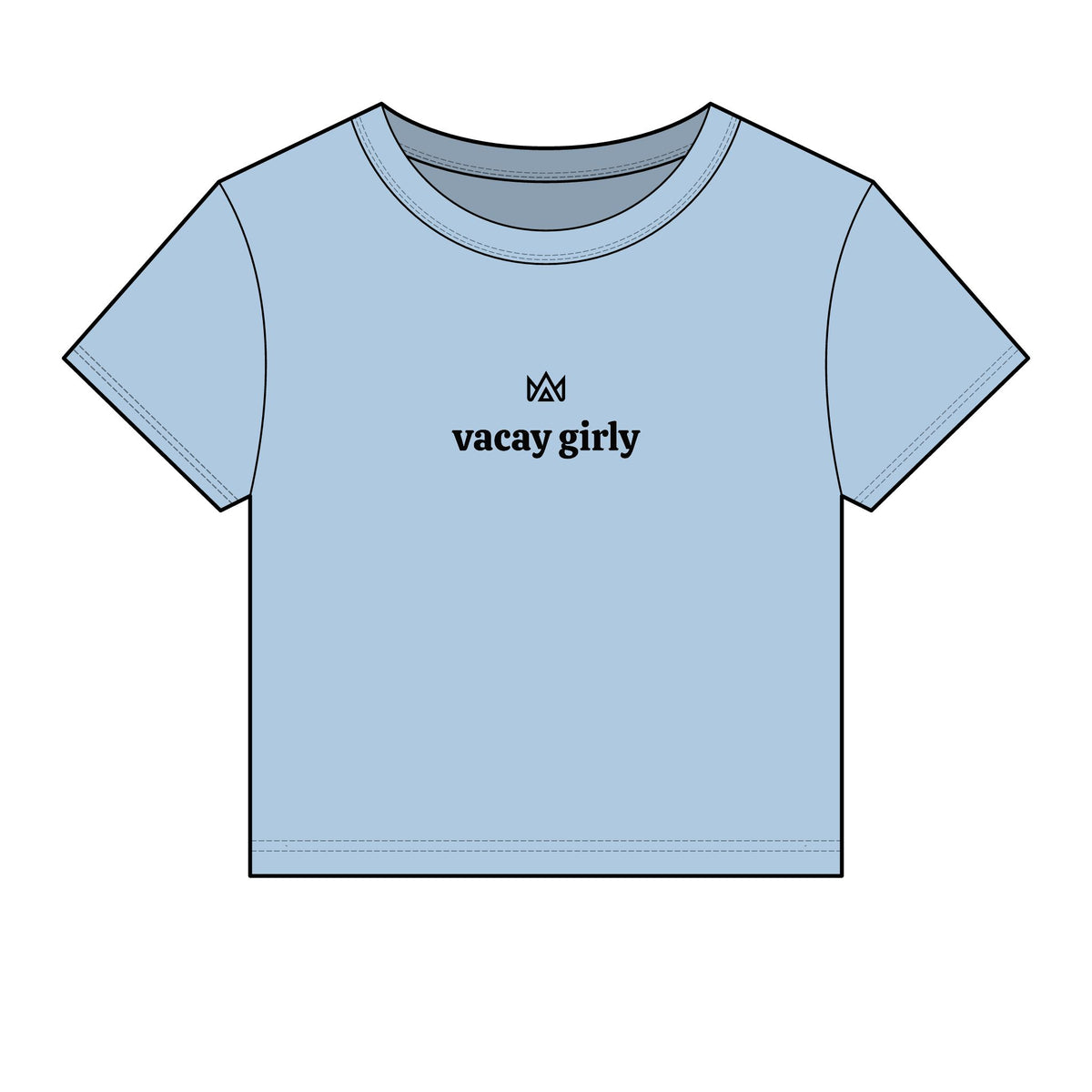 vacay girly Women's Micro Rib Baby Tee