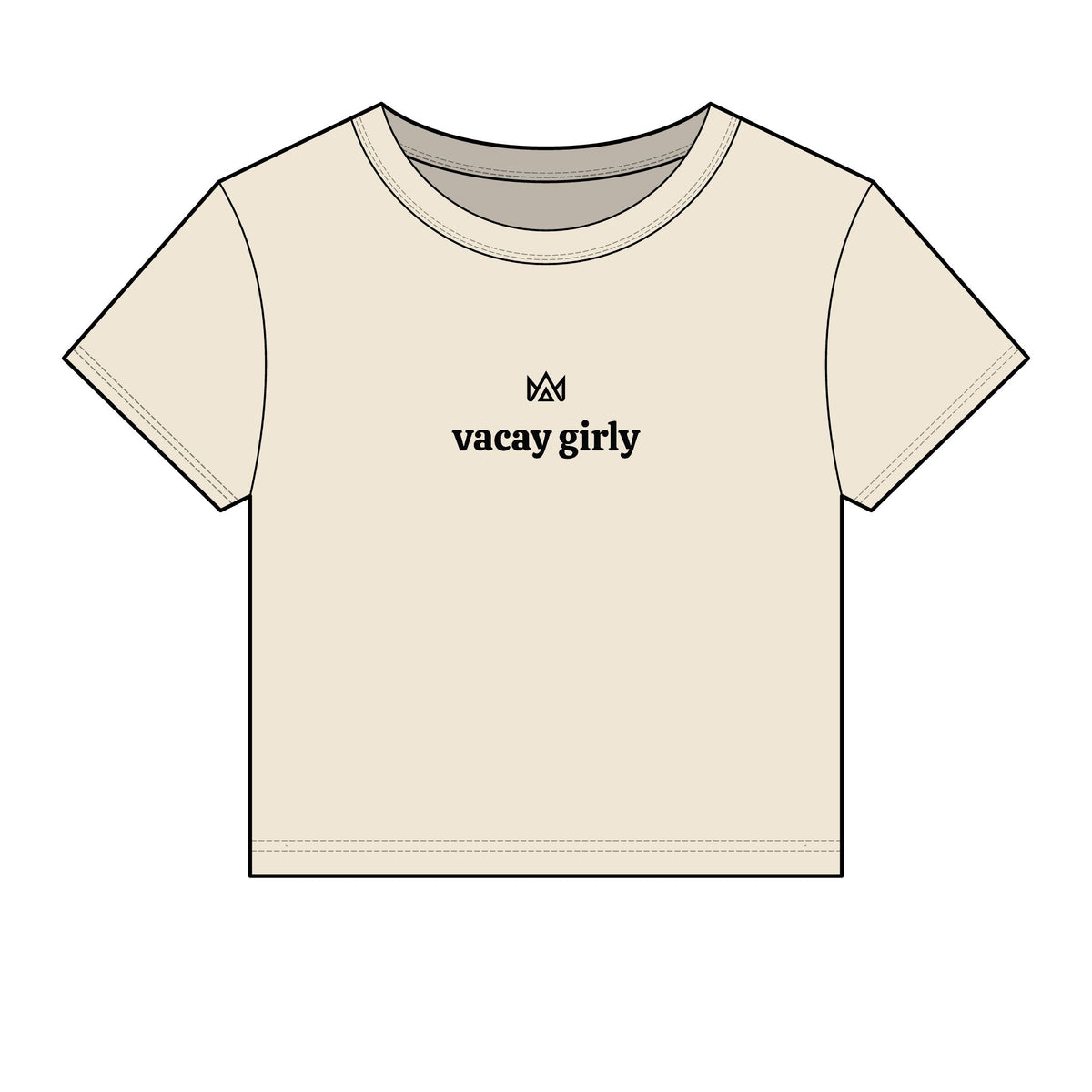 vacay girly Women's Micro Rib Baby Tee