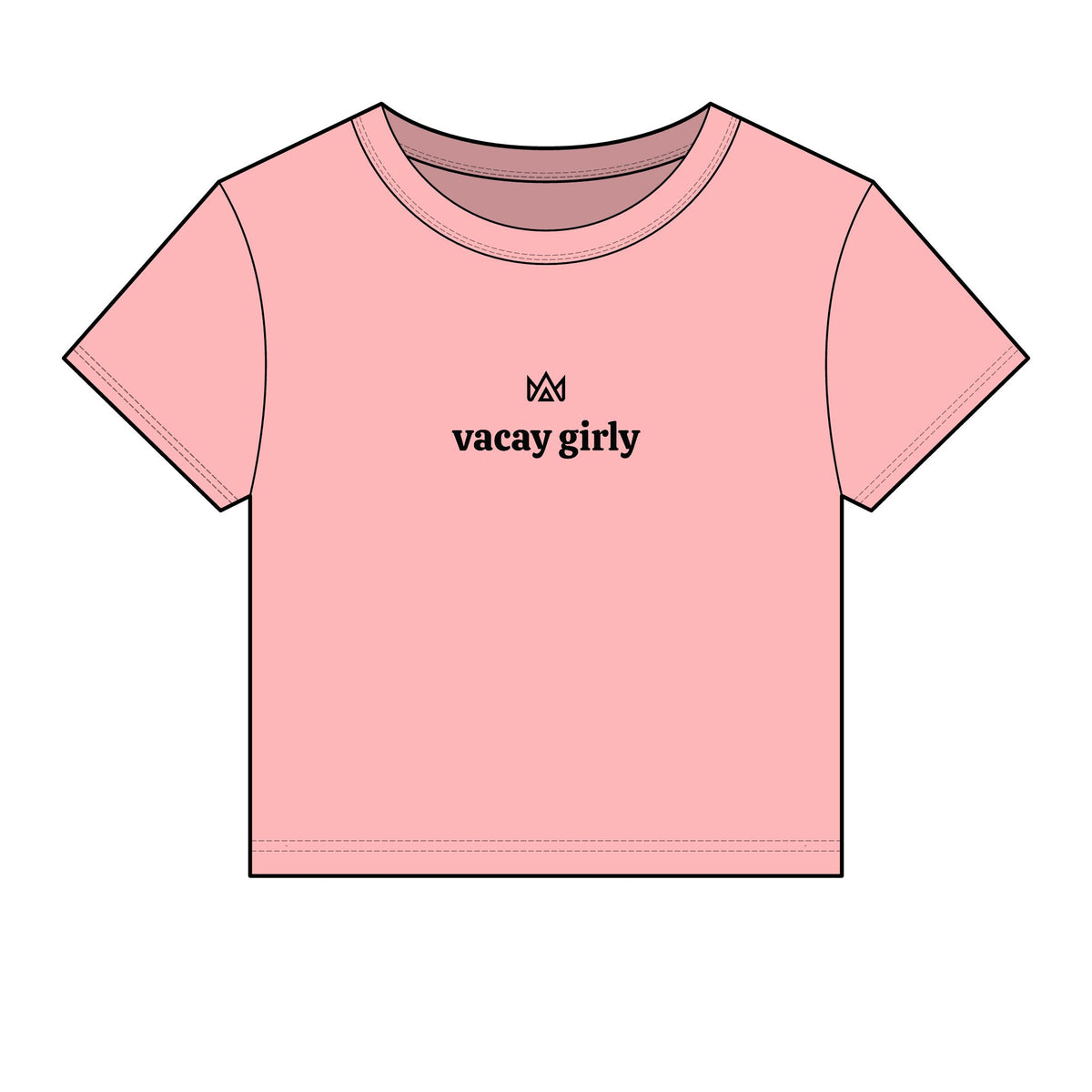 vacay girly Women's Micro Rib Baby Tee
