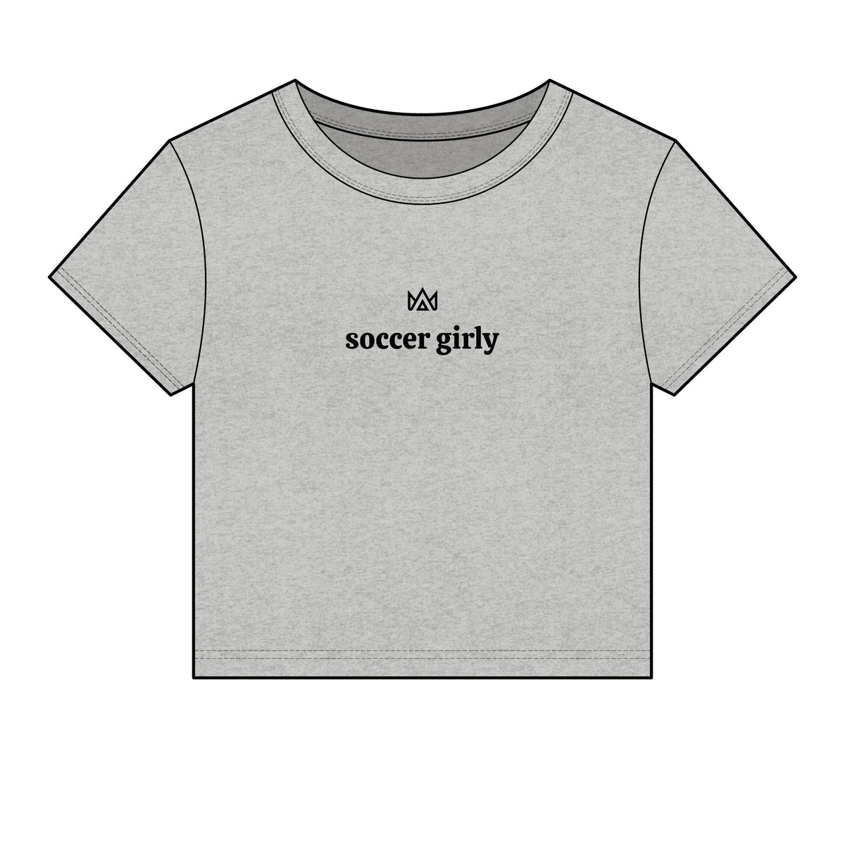 soccer girly Women's Micro Rib Baby Tee