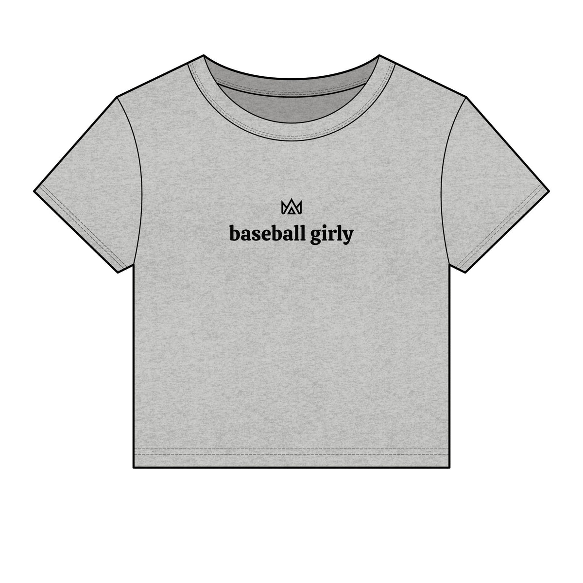 baseball girly Women's Micro Rib Baby Tee