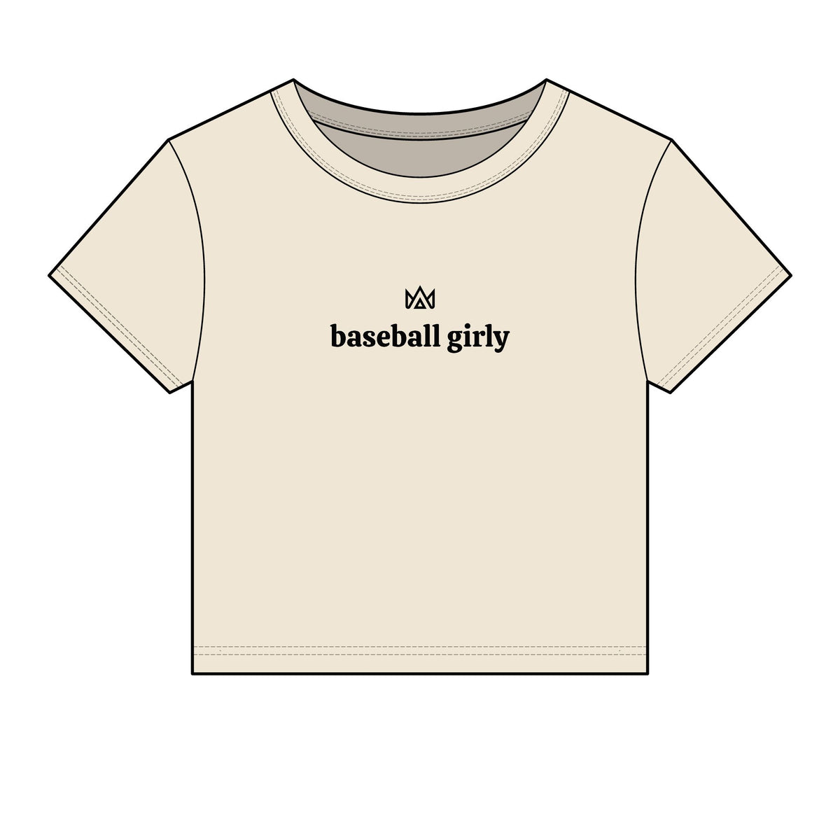 baseball girly Women's Micro Rib Baby Tee
