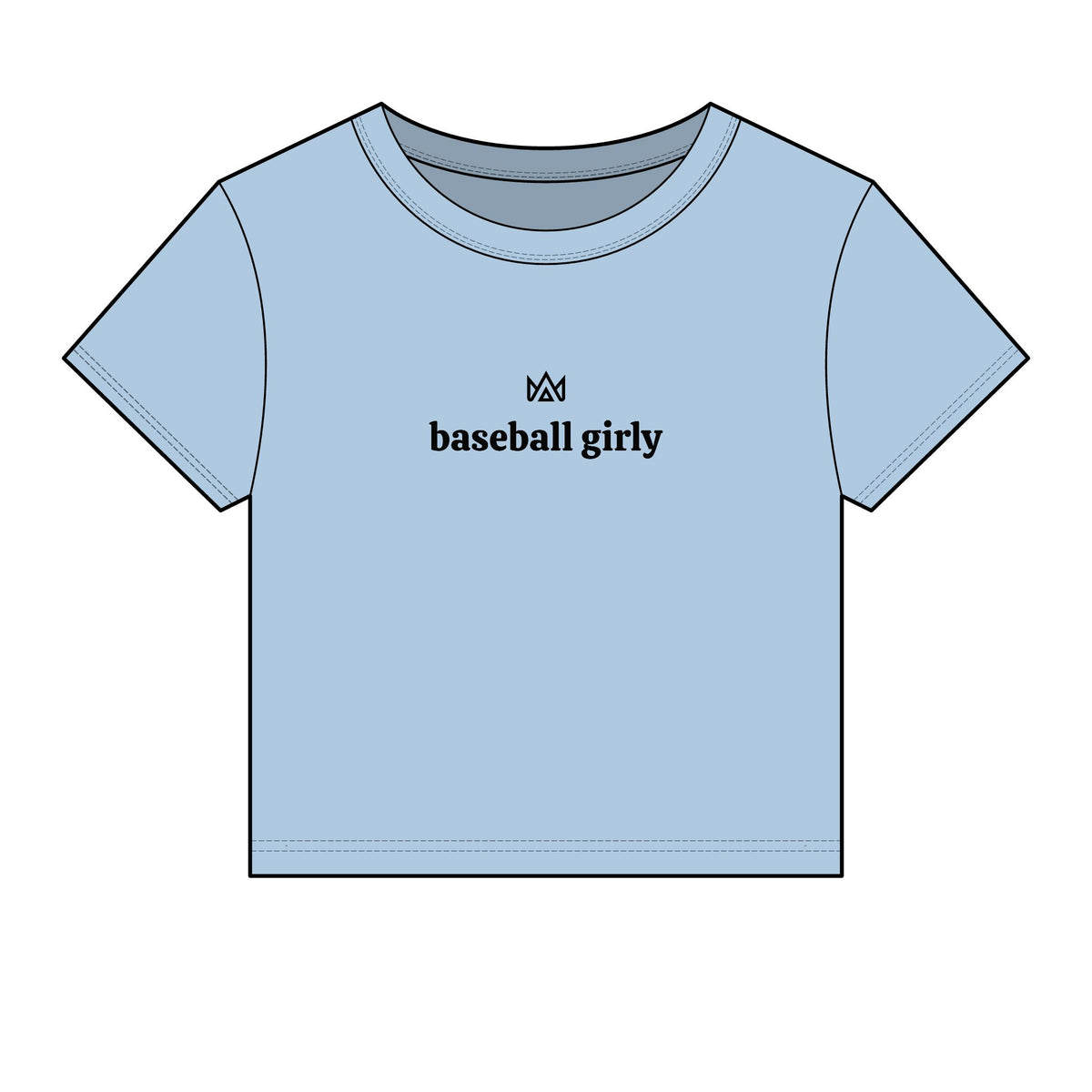 baseball girly Women's Micro Rib Baby Tee