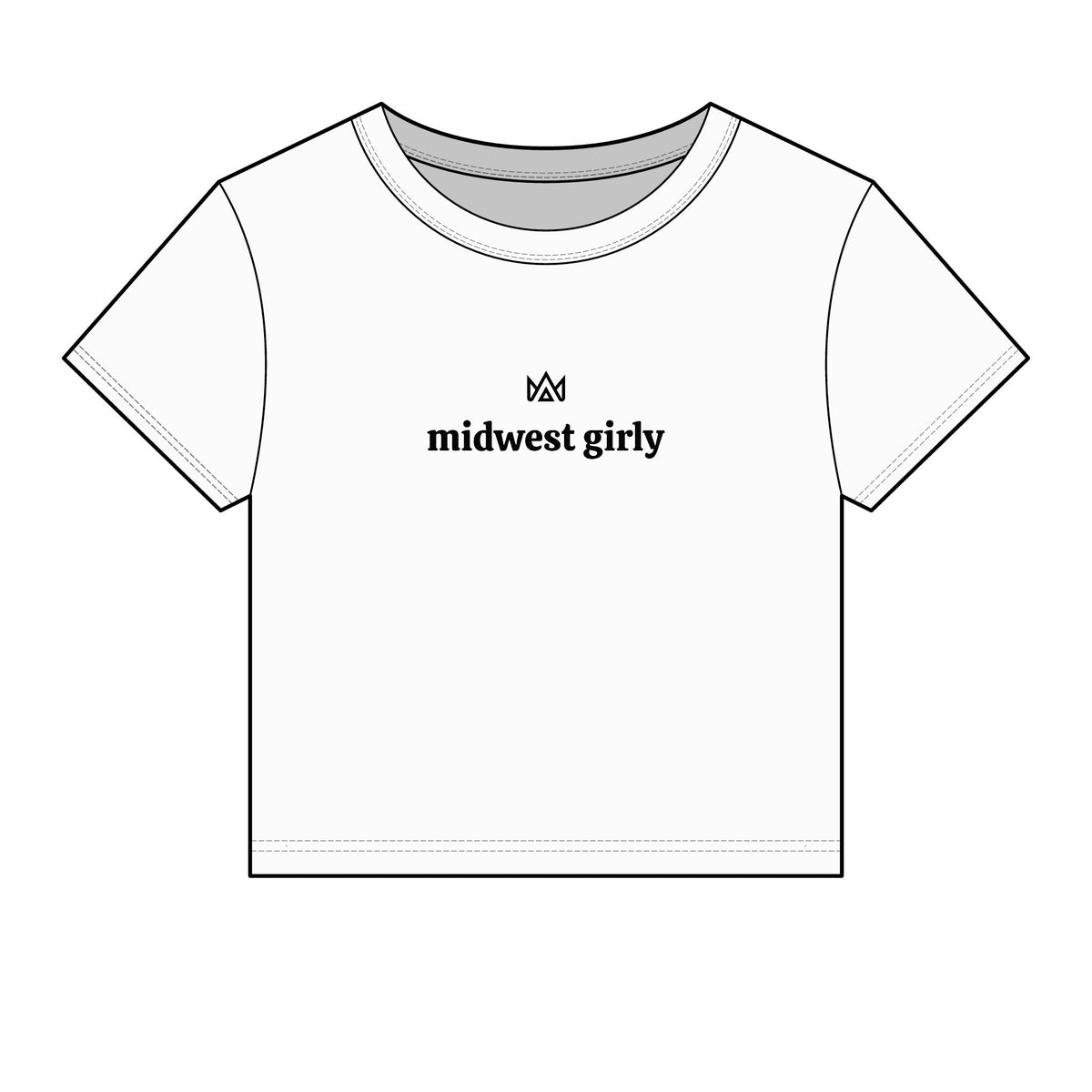 midwest girly Women's Micro Rib Baby Tee