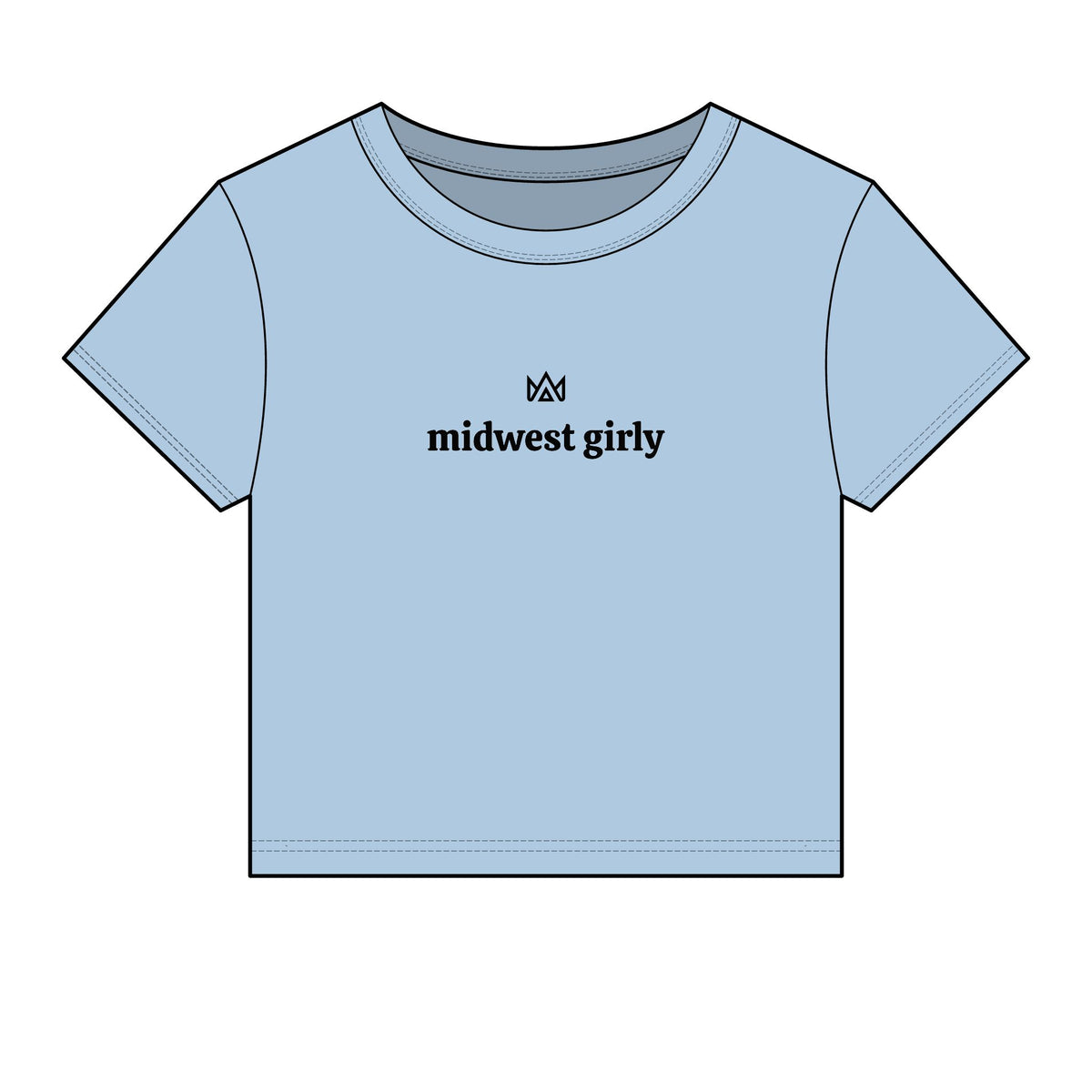 midwest girly Women's Micro Rib Baby Tee