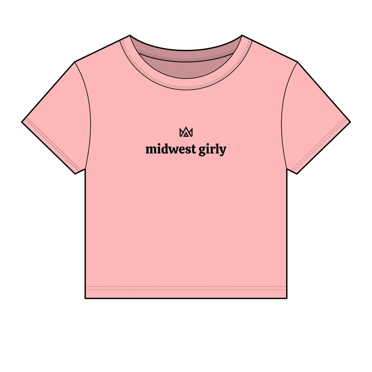 midwest girly Women's Micro Rib Baby Tee