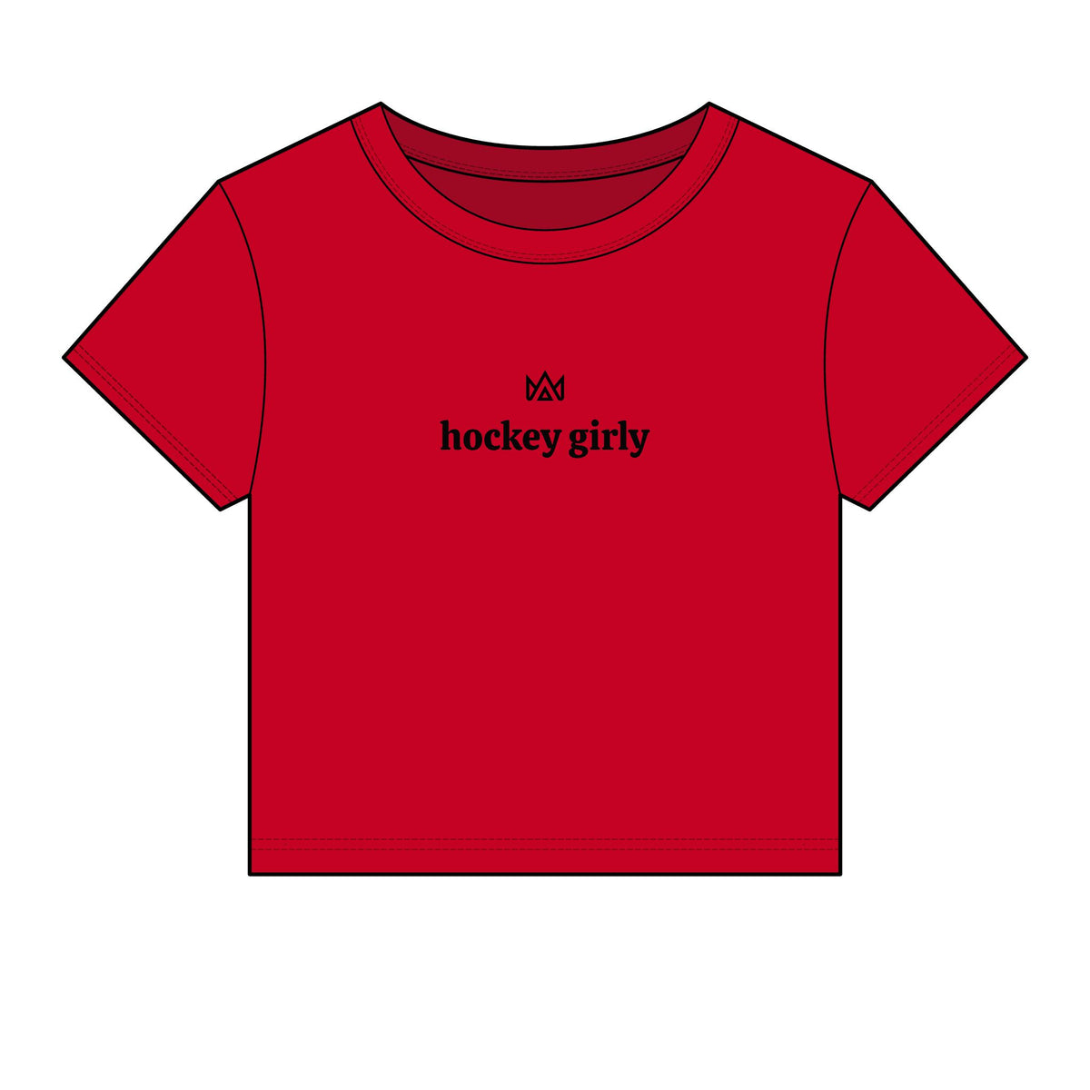 hockey girly Women's Micro Rib Baby Tee