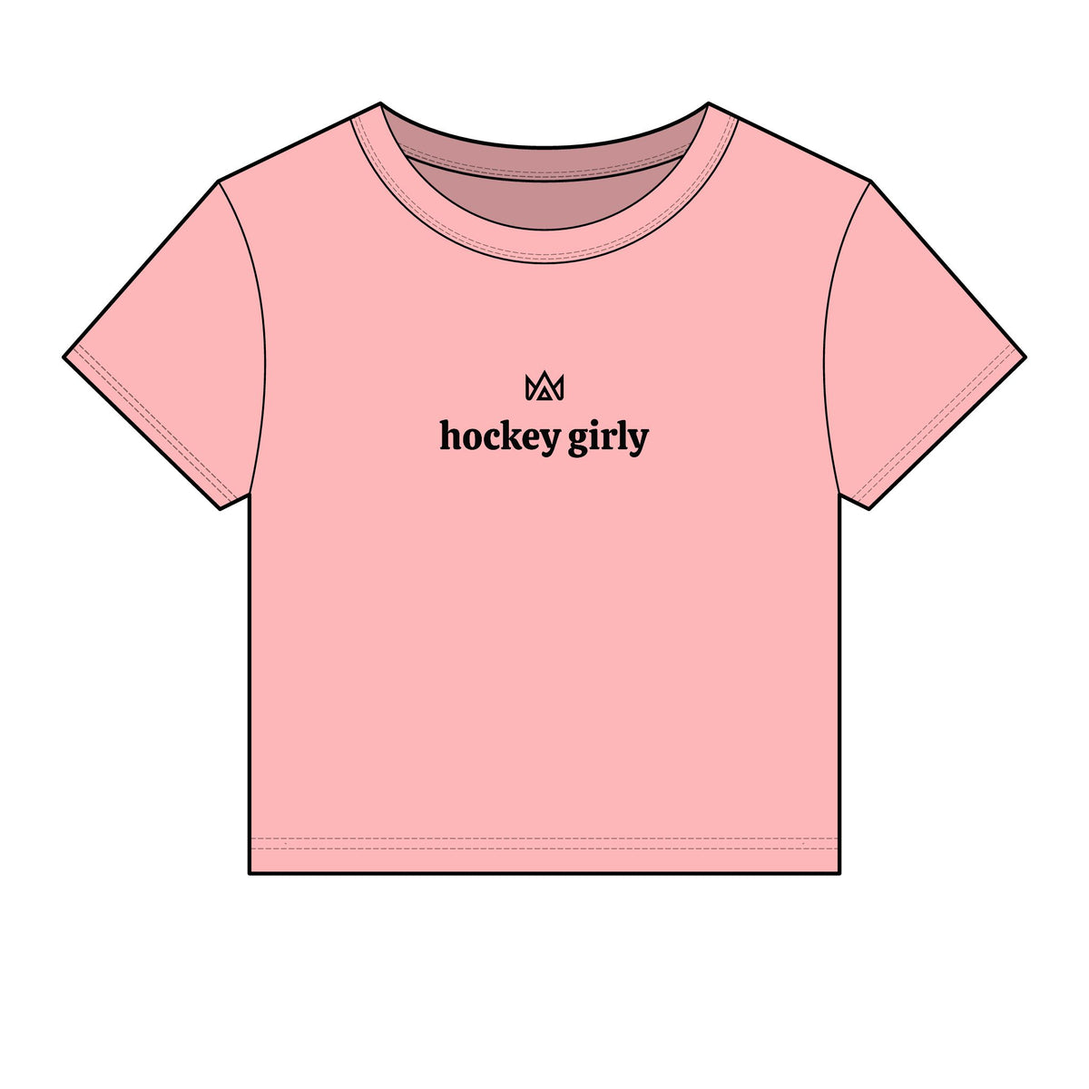 hockey girly Women's Micro Rib Baby Tee