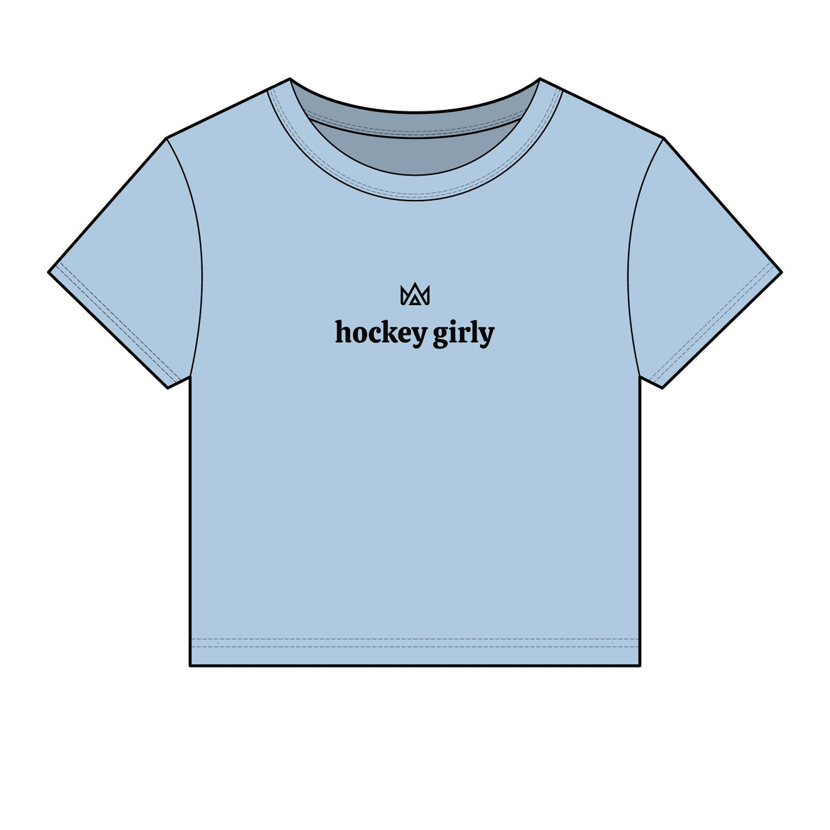 hockey girly Women's Micro Rib Baby Tee