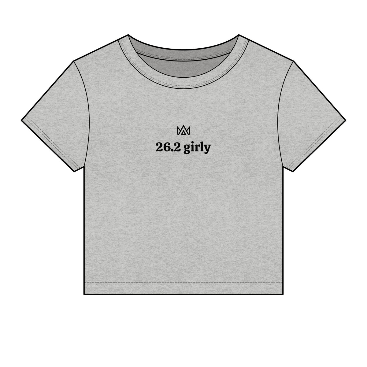 26.2 girly Women's Micro Rib Baby Tee