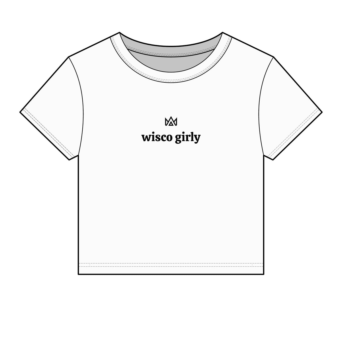 wisco girly Women's Micro Rib Baby Tee