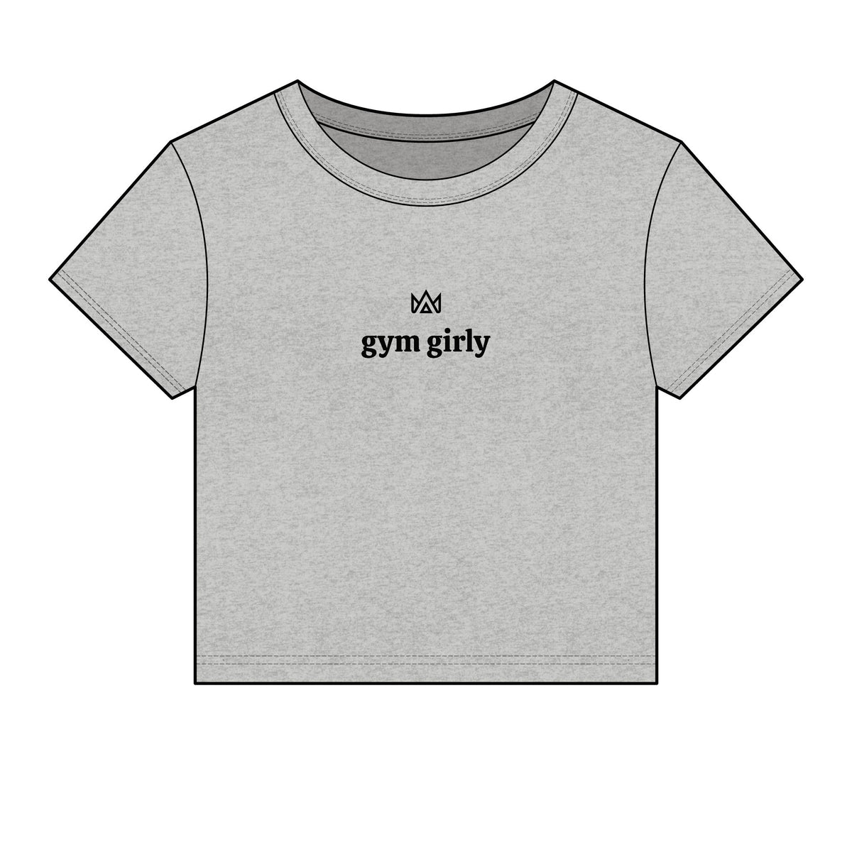 gym girly Women's Micro Rib Baby Tee