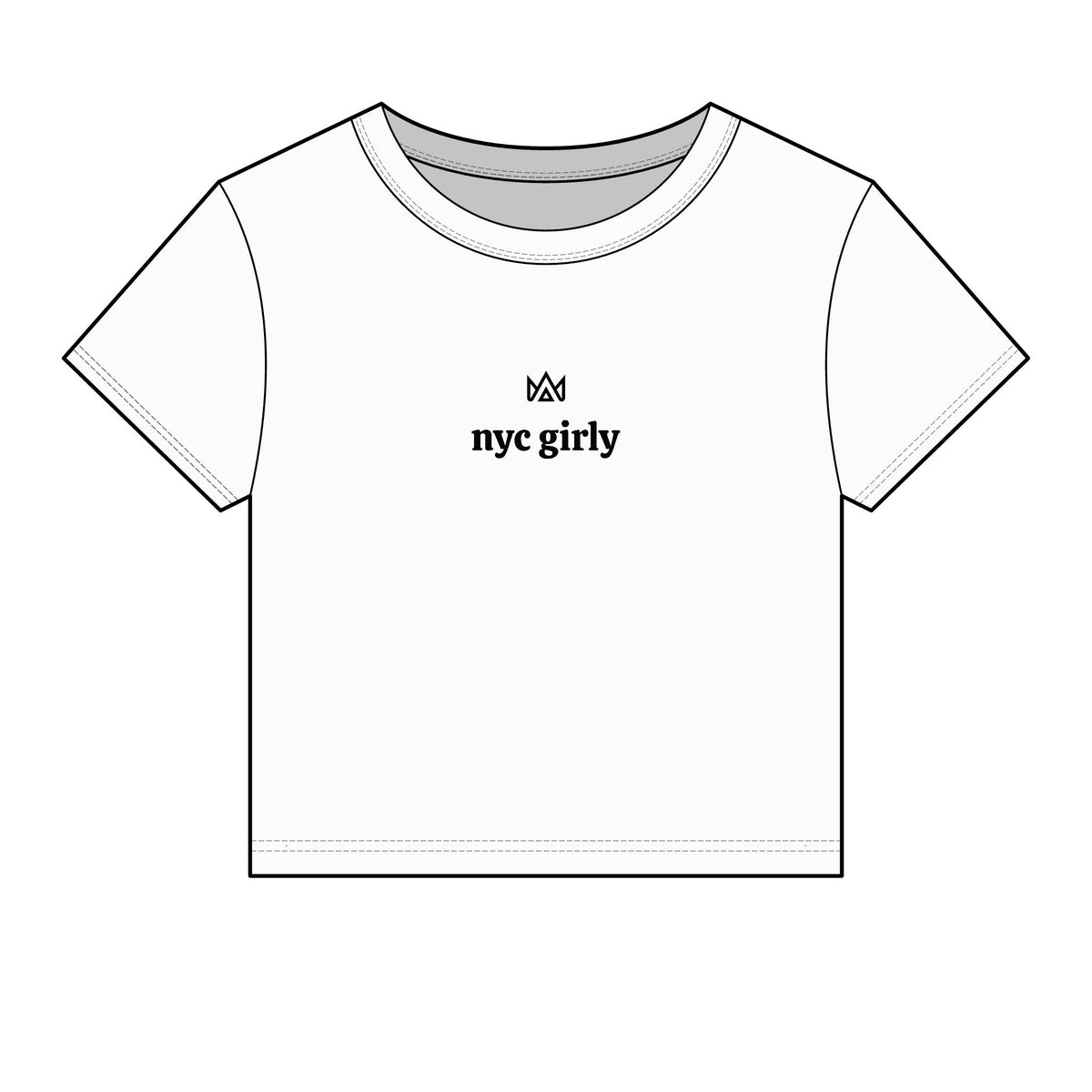nyc girly Women's Micro Rib Baby Tee