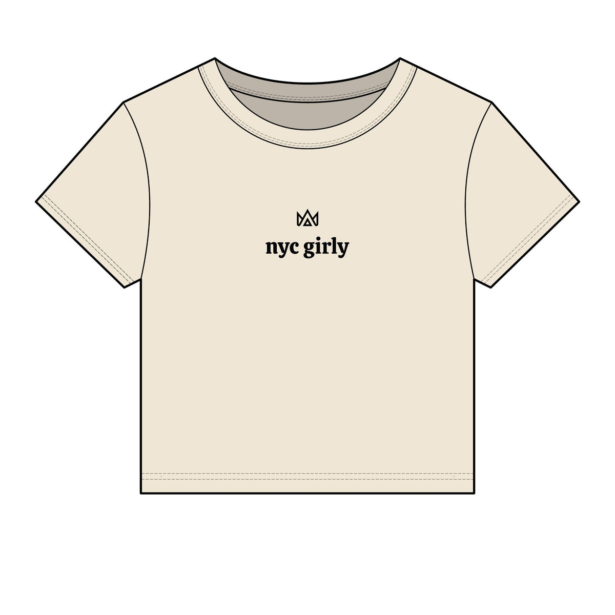 nyc girly Women's Micro Rib Baby Tee