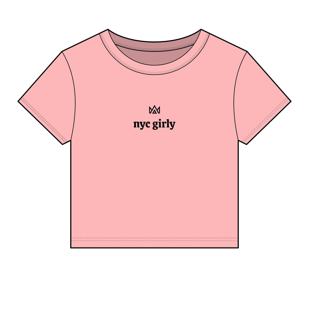 nyc girly Women's Micro Rib Baby Tee