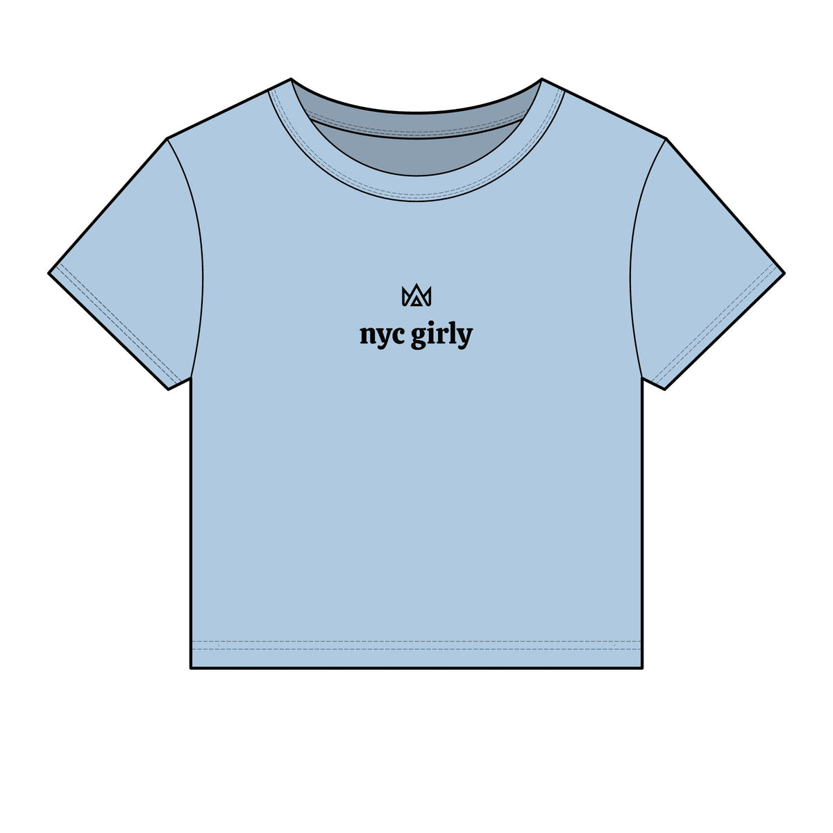 nyc girly Women's Micro Rib Baby Tee
