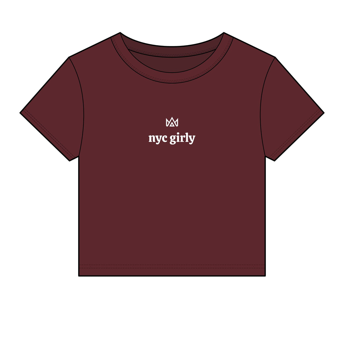 nyc girly Women's Micro Rib Baby Tee