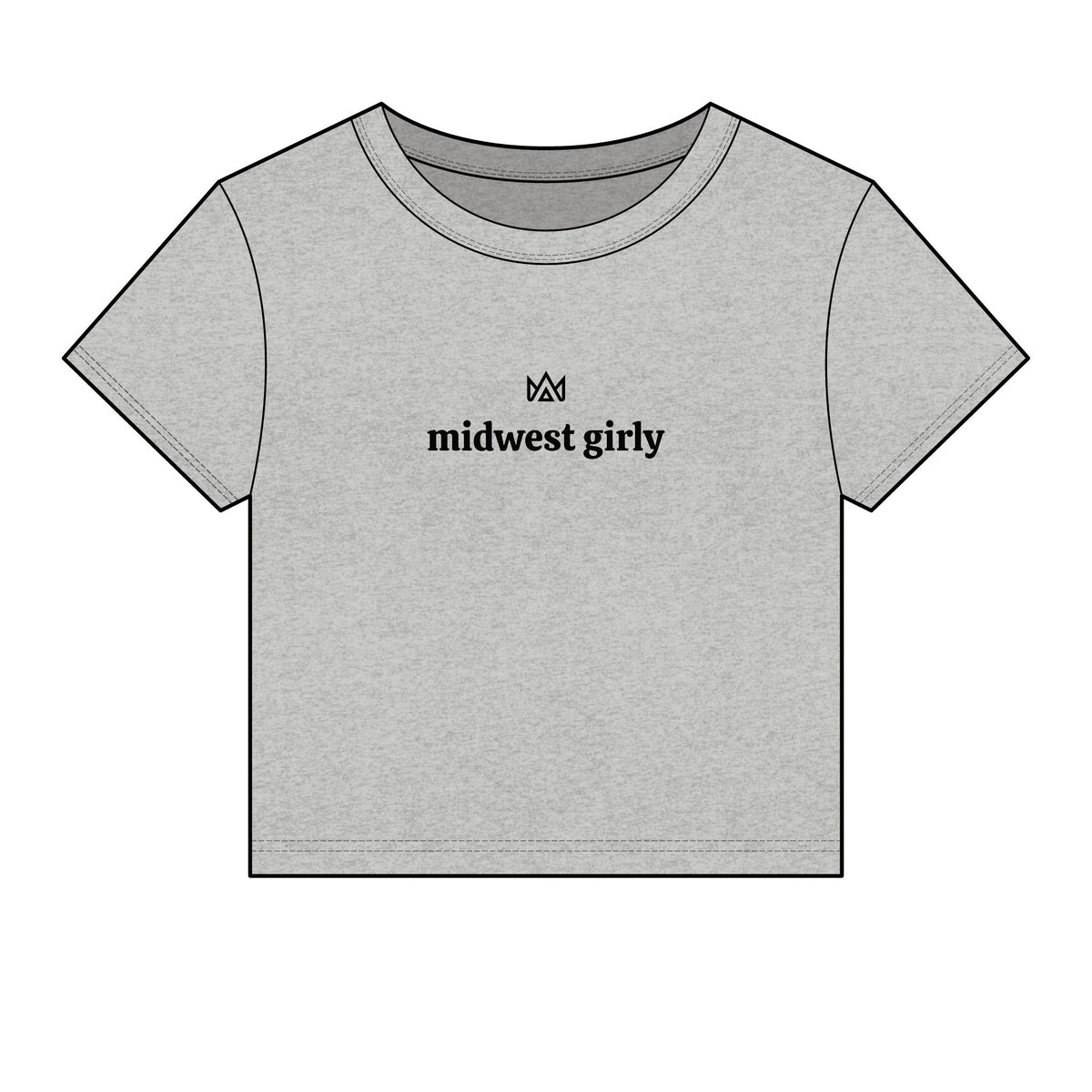 midwest girly Women's Micro Rib Baby Tee
