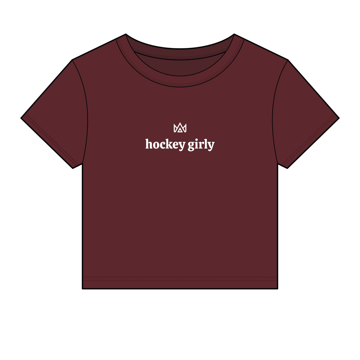 hockey girly Women's Micro Rib Baby Tee