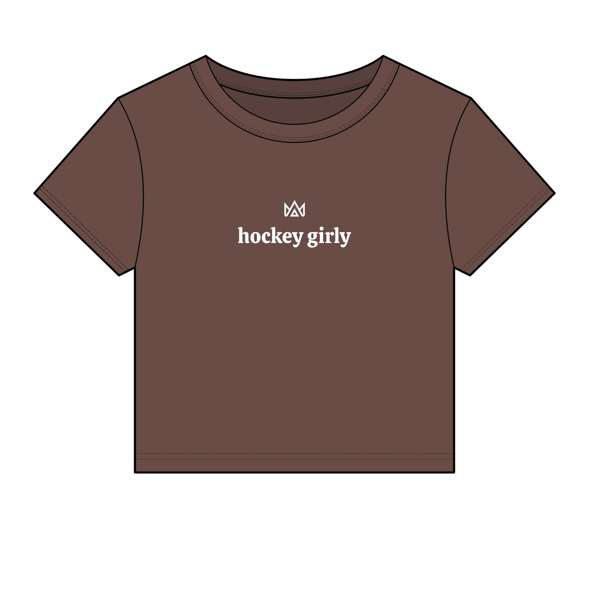 hockey girly Women's Micro Rib Baby Tee