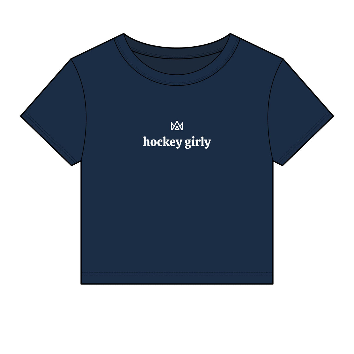 hockey girly Women's Micro Rib Baby Tee