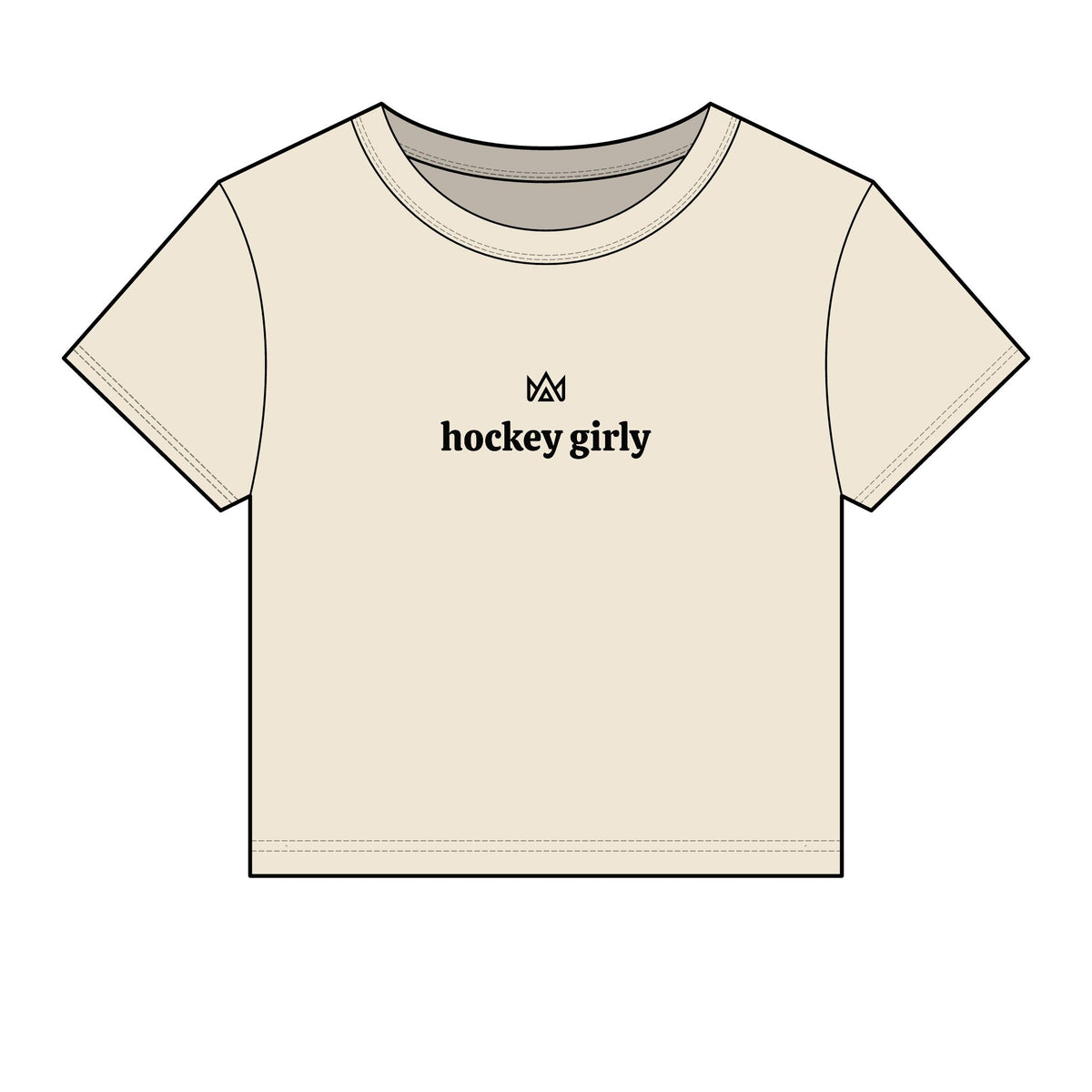 hockey girly Women's Micro Rib Baby Tee