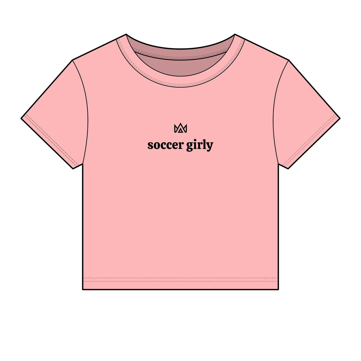 soccer girly Women's Micro Rib Baby Tee