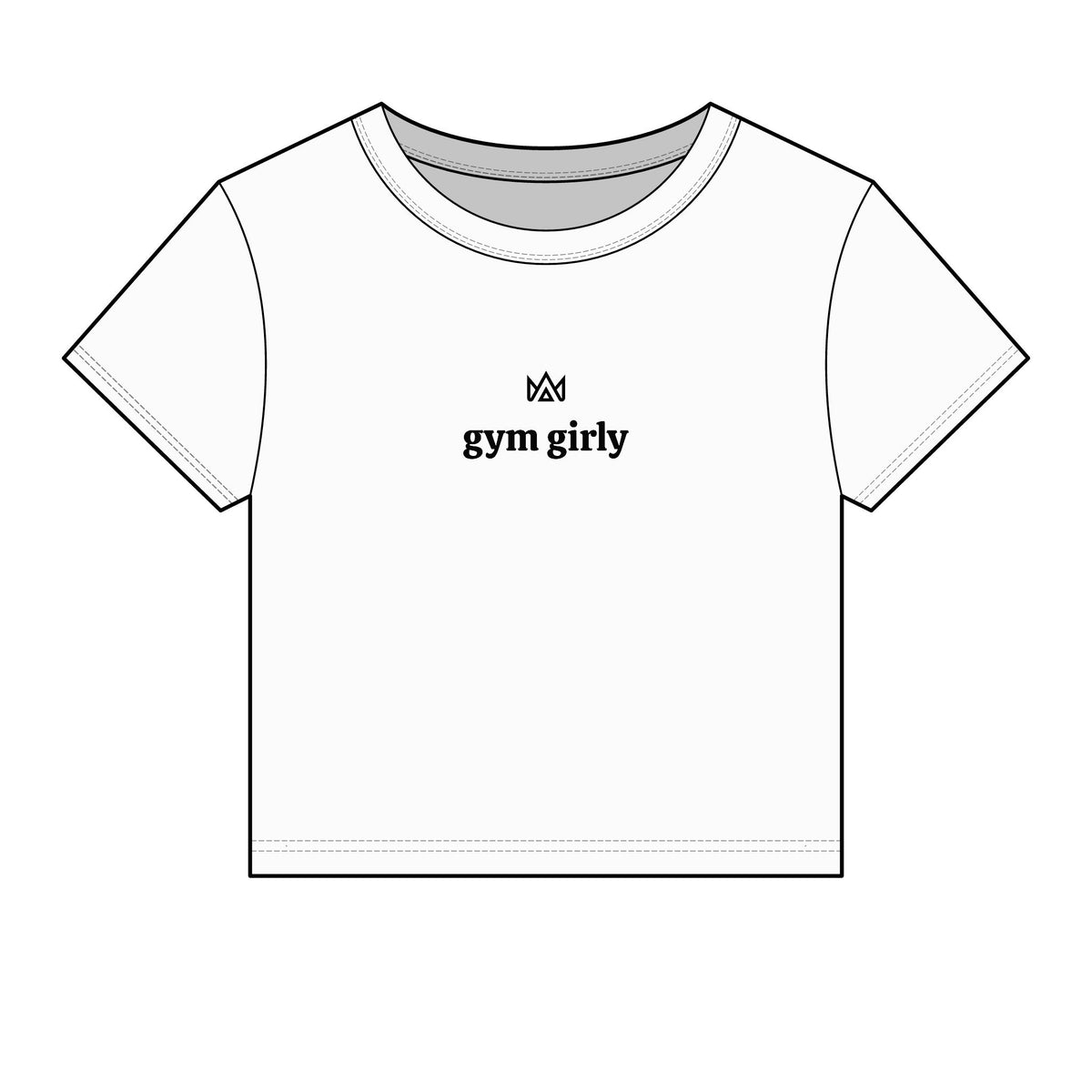 gym girly Women's Micro Rib Baby Tee