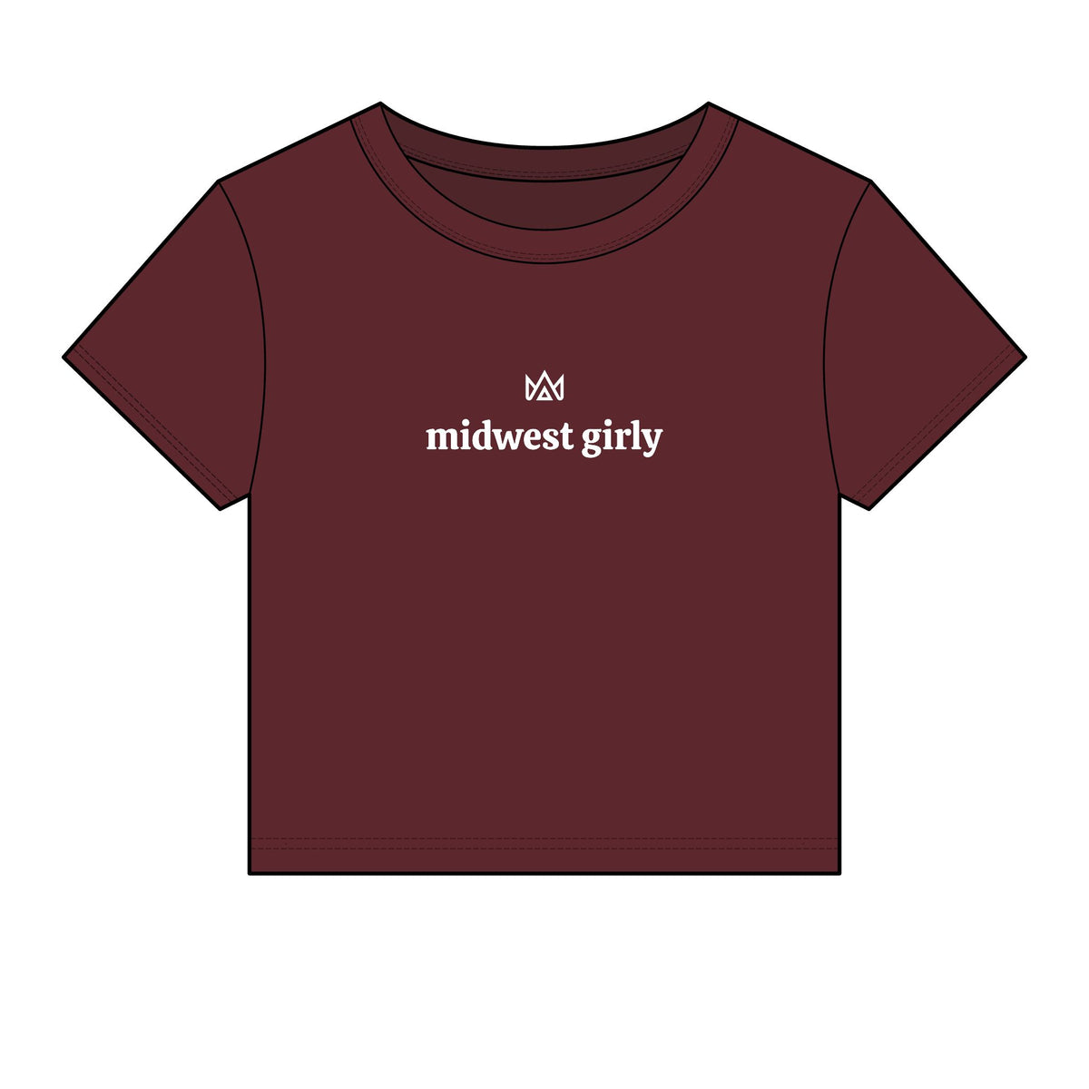 midwest girly Women's Micro Rib Baby Tee