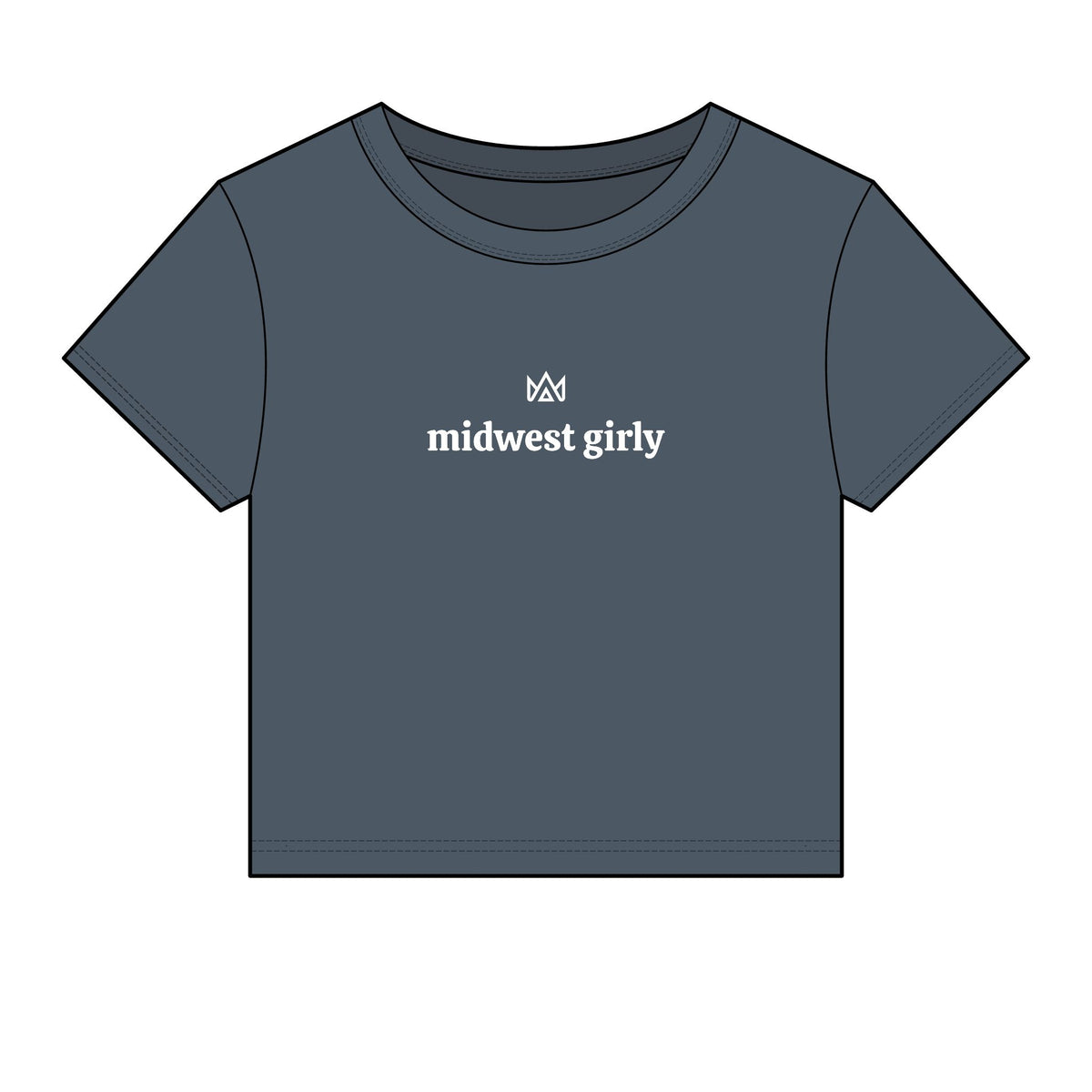 midwest girly Women's Micro Rib Baby Tee