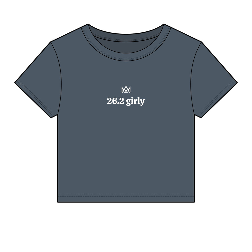 26.2 girly Women's Micro Rib Baby Tee