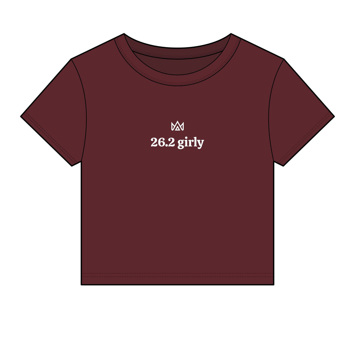26.2 girly Women's Micro Rib Baby Tee