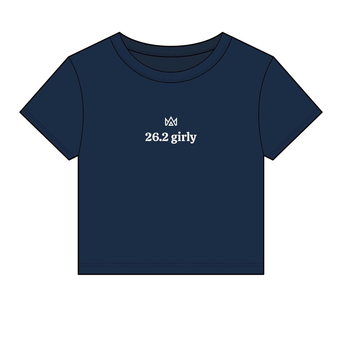 26.2 girly Women's Micro Rib Baby Tee
