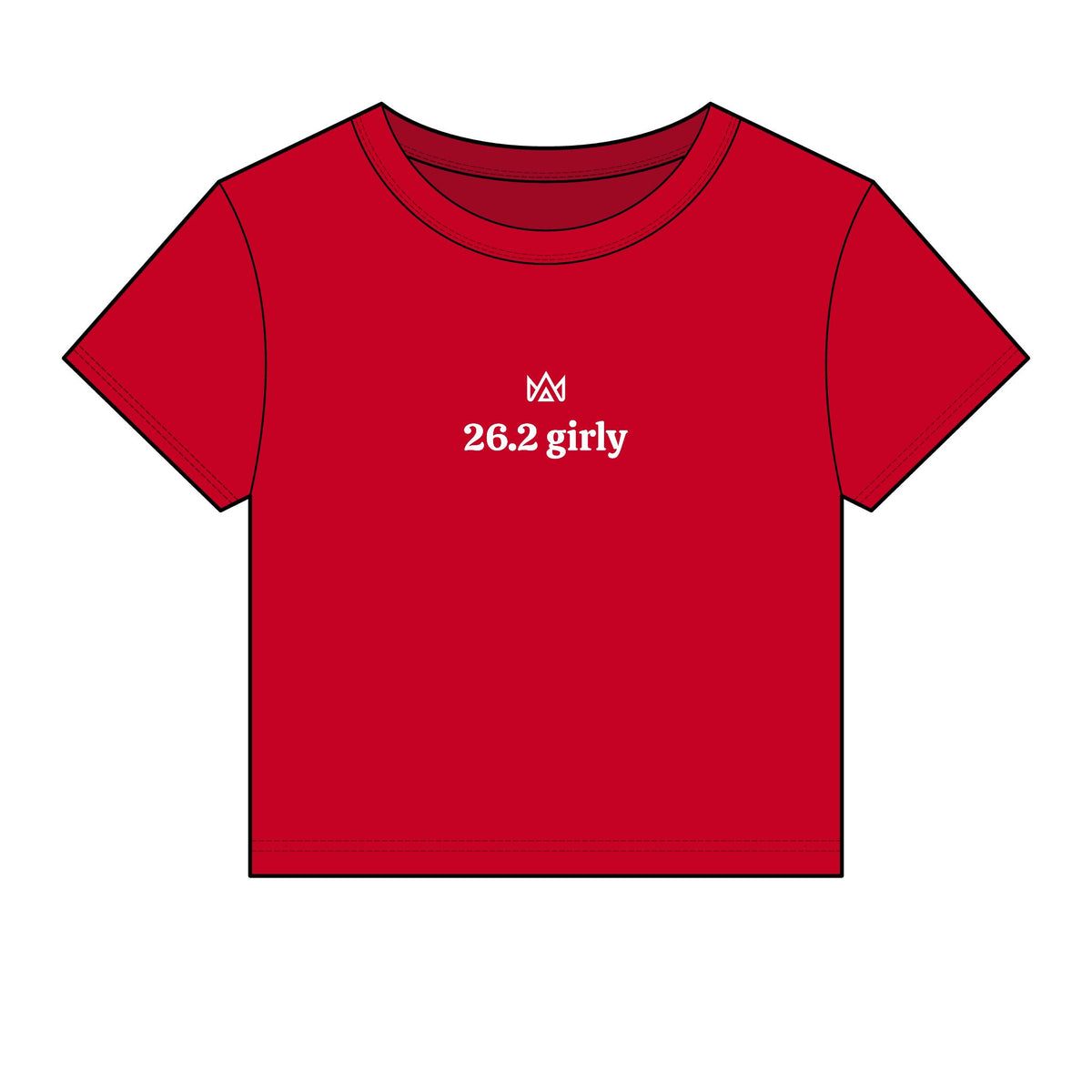 26.2 girly Women's Micro Rib Baby Tee