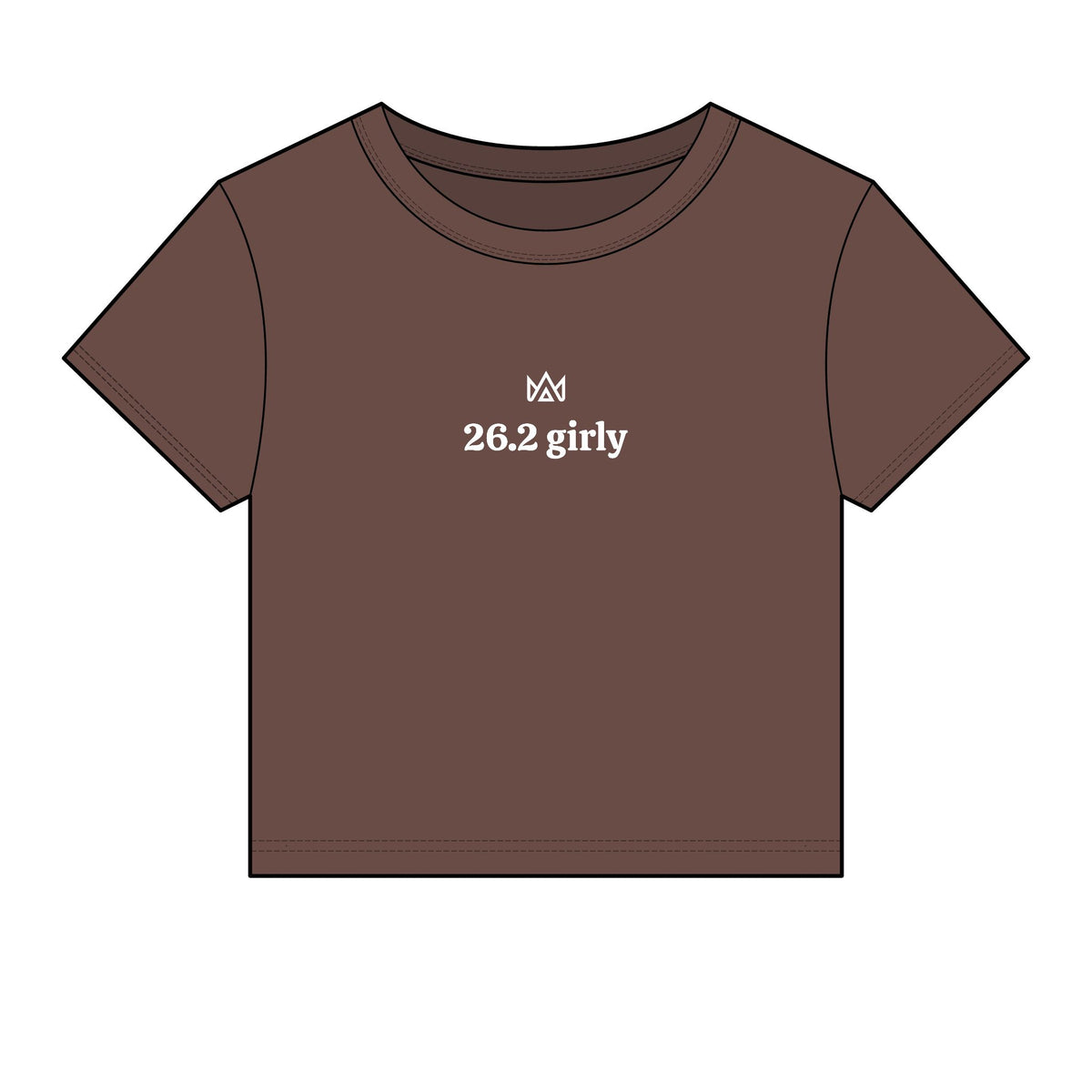 26.2 girly Women's Micro Rib Baby Tee