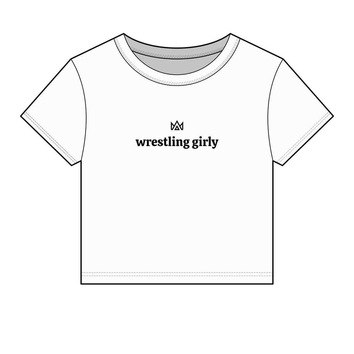 wrestling girly Women's Micro Rib Baby Tee