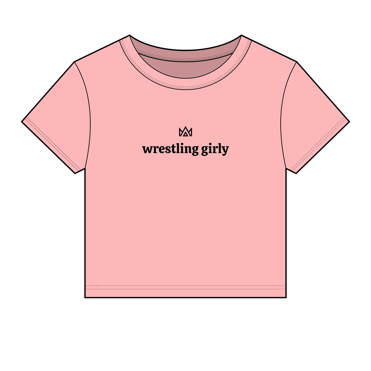 wrestling girly Women's Micro Rib Baby Tee