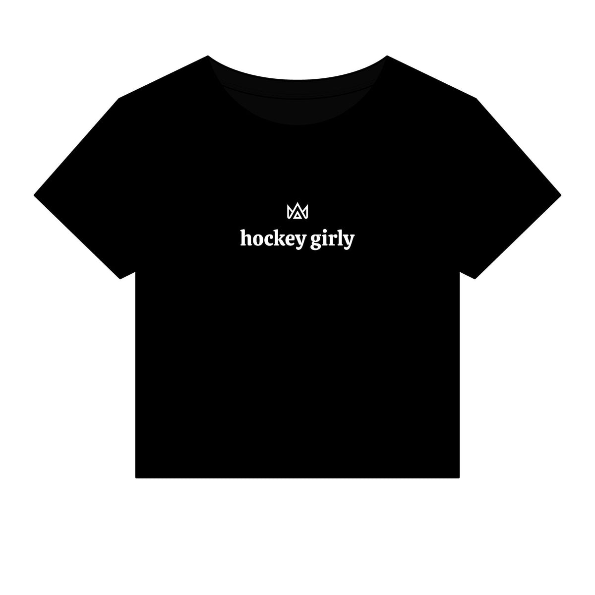 hockey girly Women's Micro Rib Baby Tee