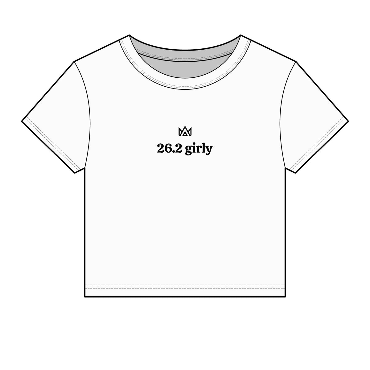 26.2 girly Women's Micro Rib Baby Tee