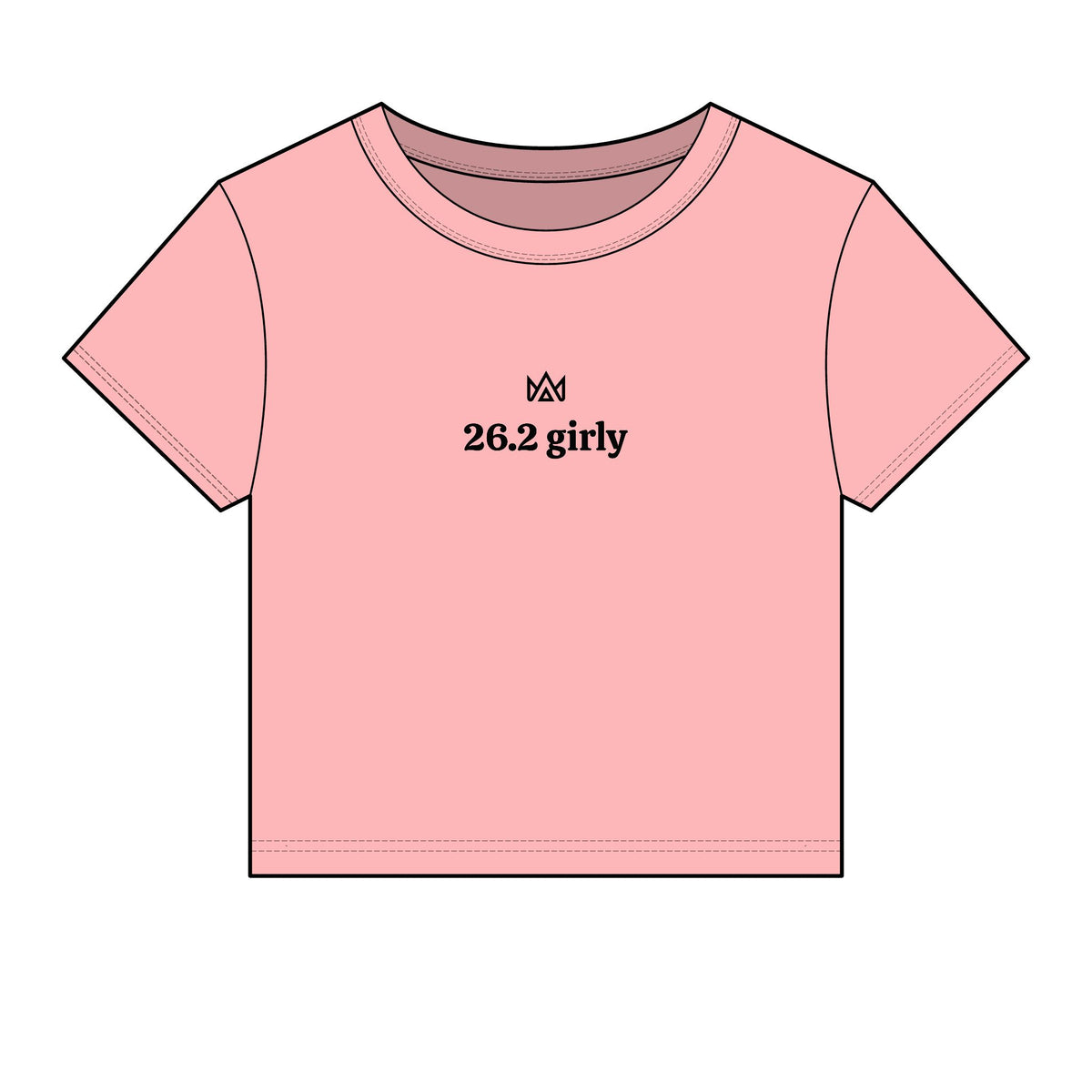 26.2 girly Women's Micro Rib Baby Tee