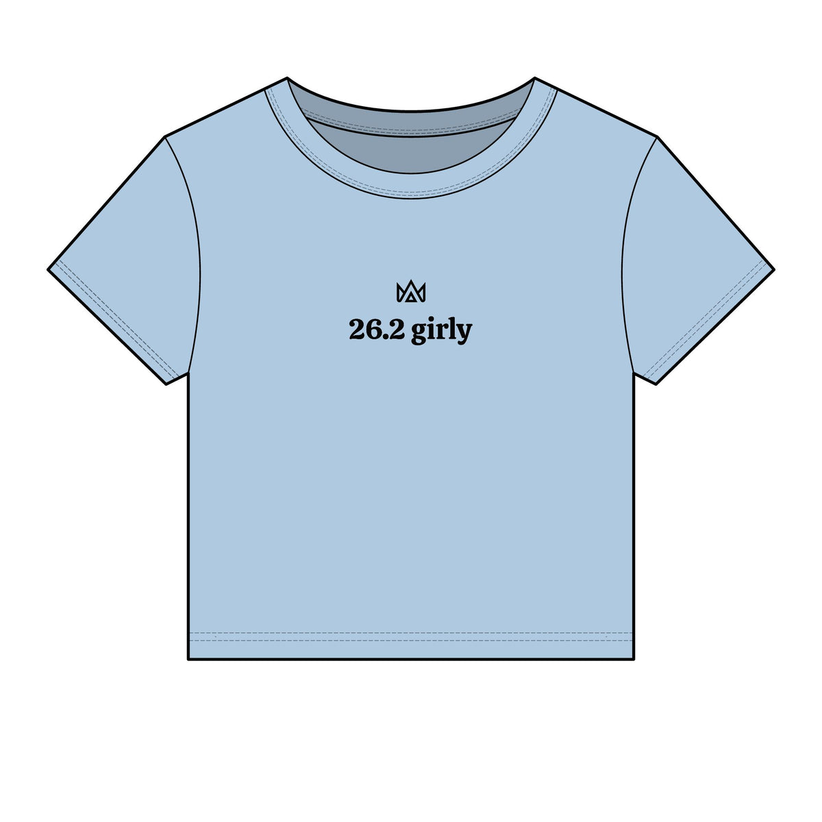 26.2 girly Women's Micro Rib Baby Tee