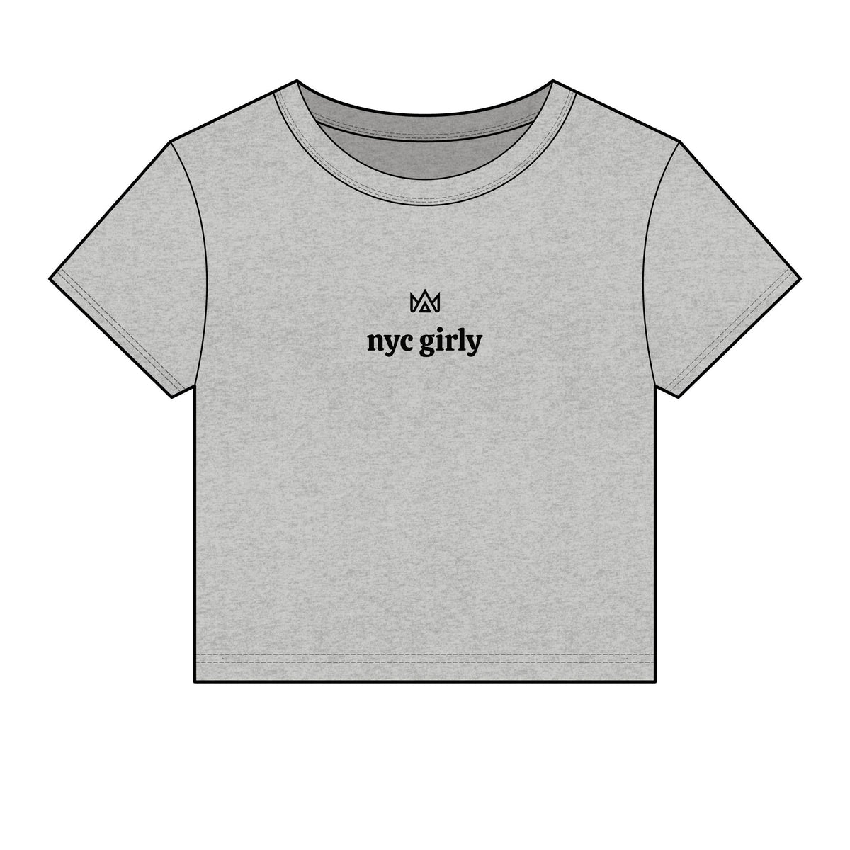 nyc girly Women's Micro Rib Baby Tee