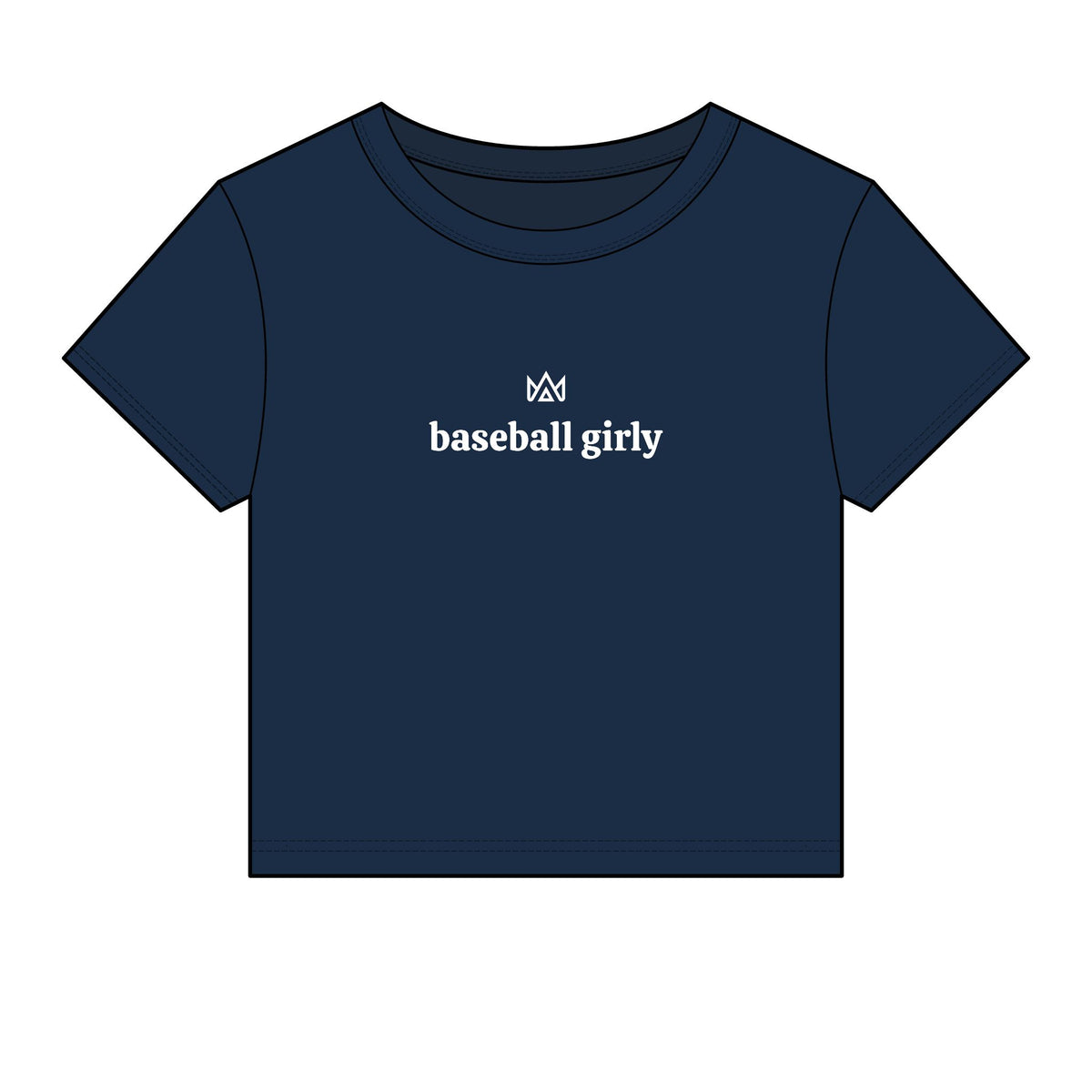 baseball girly Women's Micro Rib Baby Tee