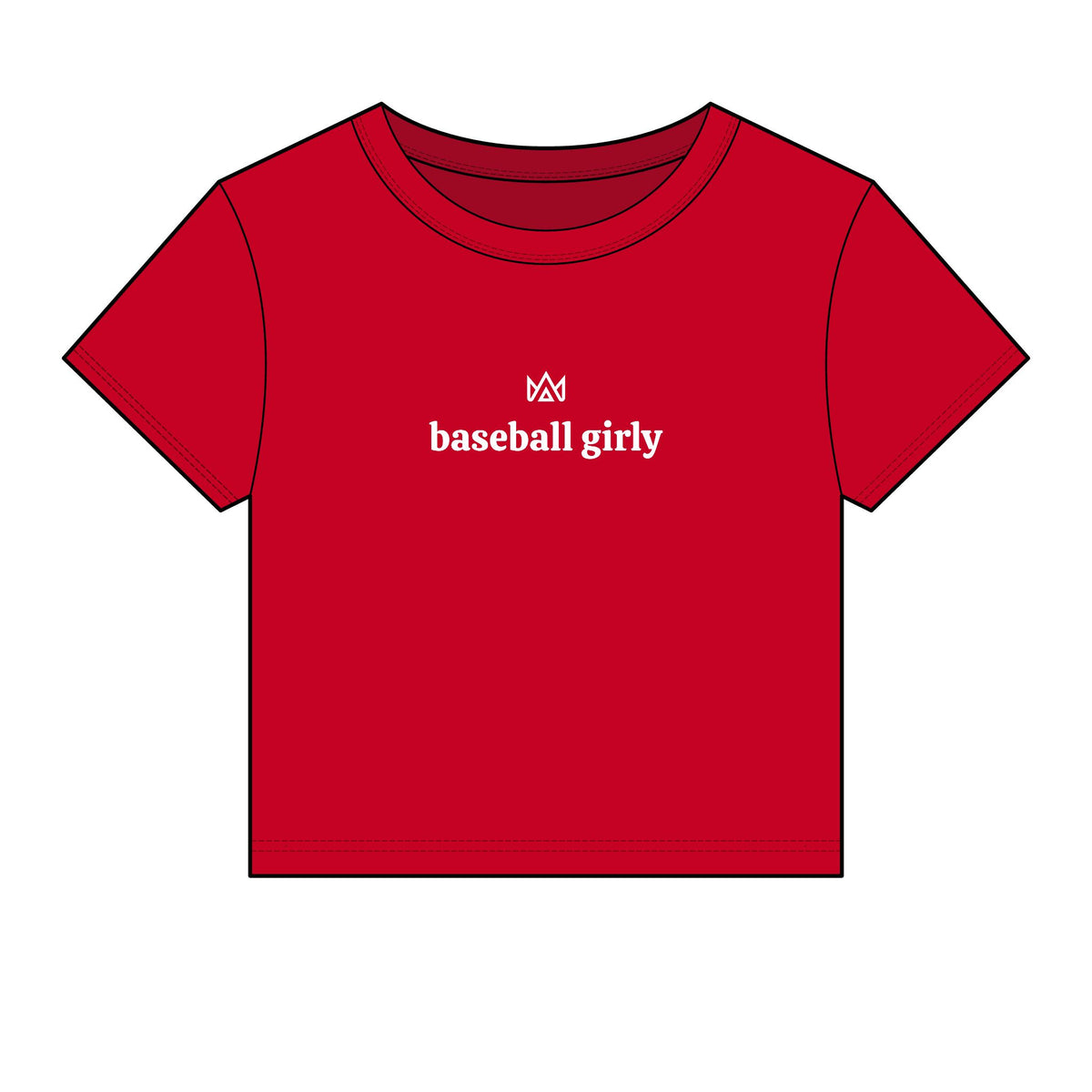 baseball girly Women's Micro Rib Baby Tee