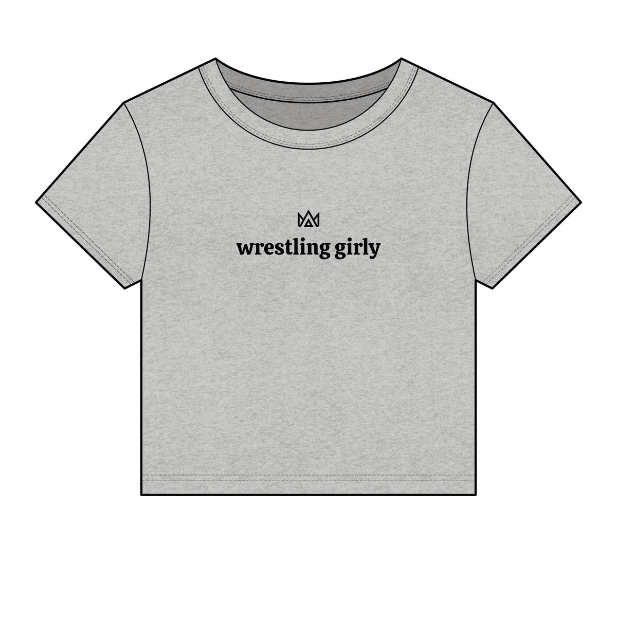 wrestling girly Women's Micro Rib Baby Tee